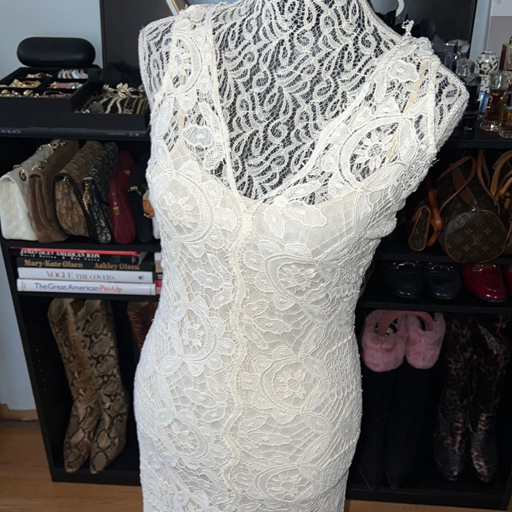 Chelsea & Violet cream lace maxi dress, size xs - Picture 7 of 11